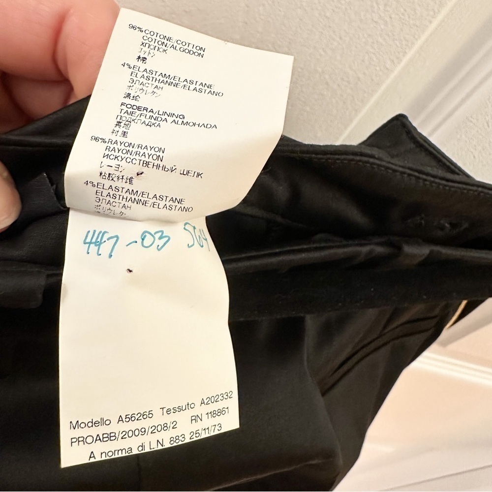 NWT Versace Black Satin Side Gold Zipper Detail 2009 Runway Ankle Pants sz 38 - Picture 11 of 12